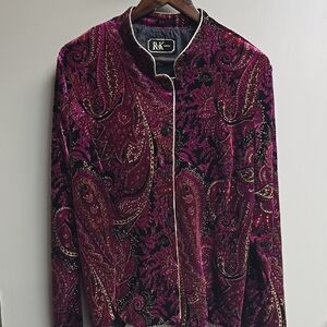 Burgundy Paisley Women's Jacket